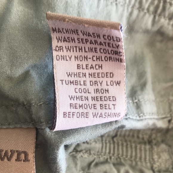 RuffHewn sage green lightweight cotton jogger/cargo pants with belt size 12 - Picture 16 of 16